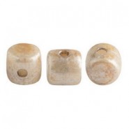 Les perles par Puca® Minos kralen Opaque ivory spotted 02010/65321